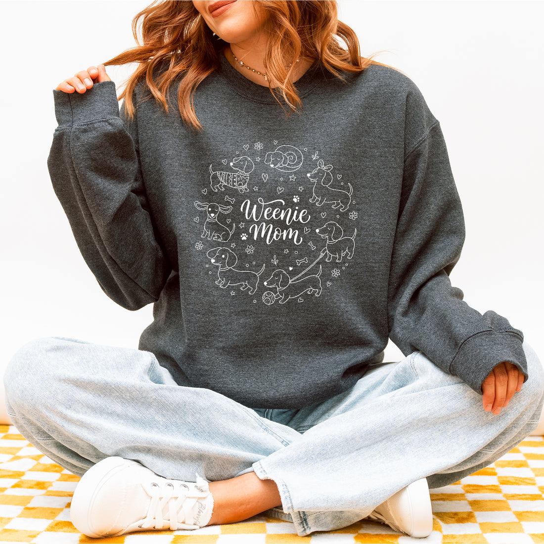 Weenie Mom Sweatshirt, Shirt for Dachshund Mama, Doxie Mom Shirt, Funny Dachshund Shirt, Wiener Dog Shirt for Dachshund Owner, Gift for Dachshund