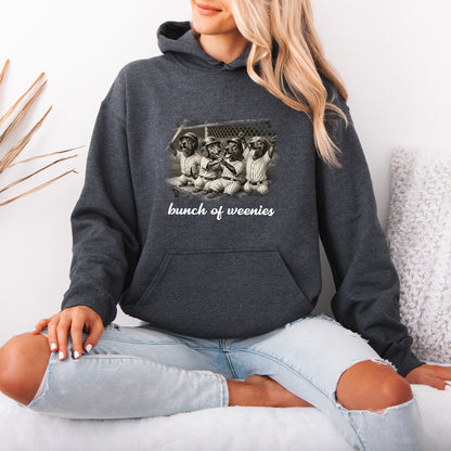 Funny Dachshund Baseball Hoodie Bunch of Weenies Dog Mom