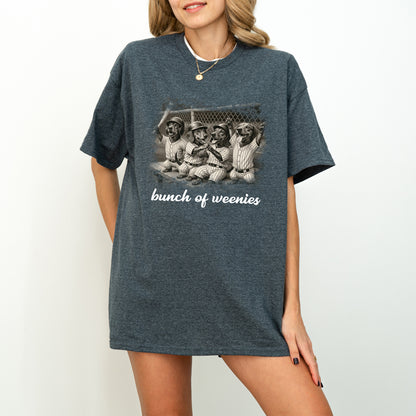 Funny Dachshund Baseball Shirt Bunch of Weenies Dog Mom Tee