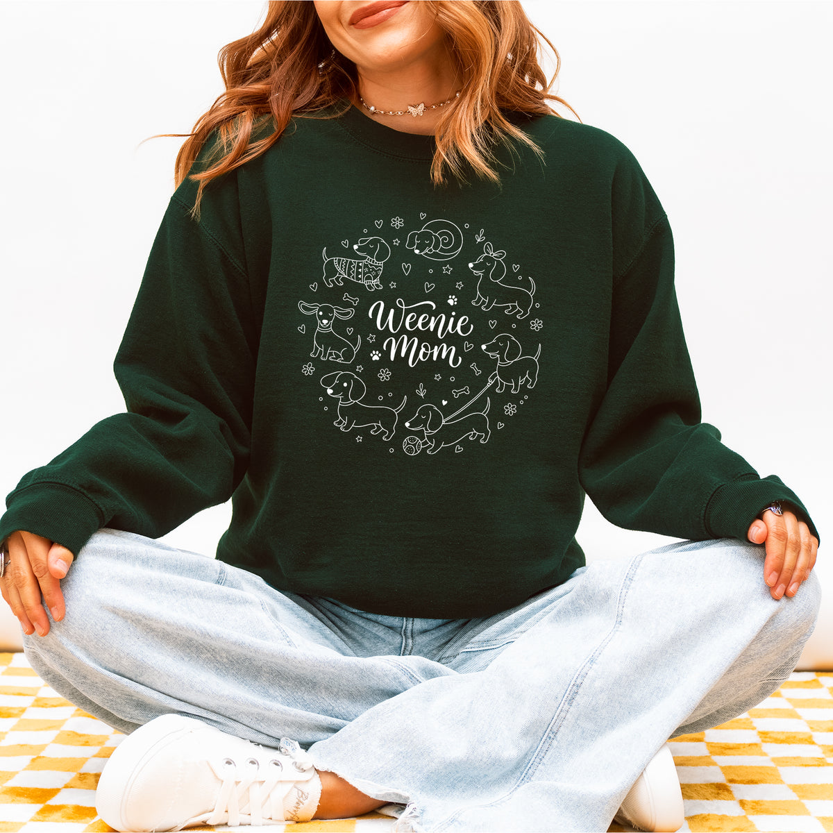 Weenie Mom Dachshund Sweatshirt – Funny Doxie Mom Gift