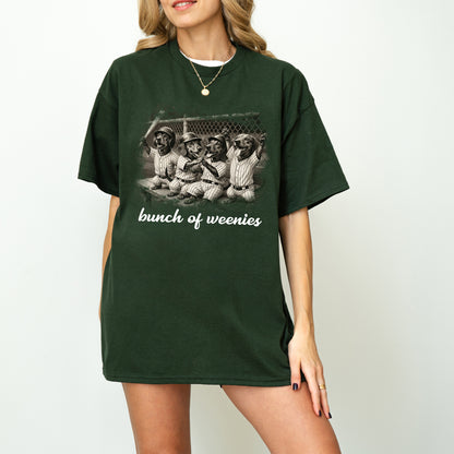 Funny Dachshund Baseball Shirt Bunch of Weenies Dog Mom Tee