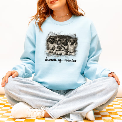 Funny Dachshund Baseball Sweatshirt Bunch of Weenies Dog Mom
