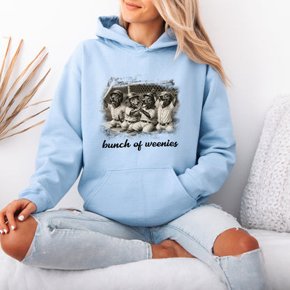 Funny Dachshund Baseball Hoodie Bunch of Weenies Dog Mom
