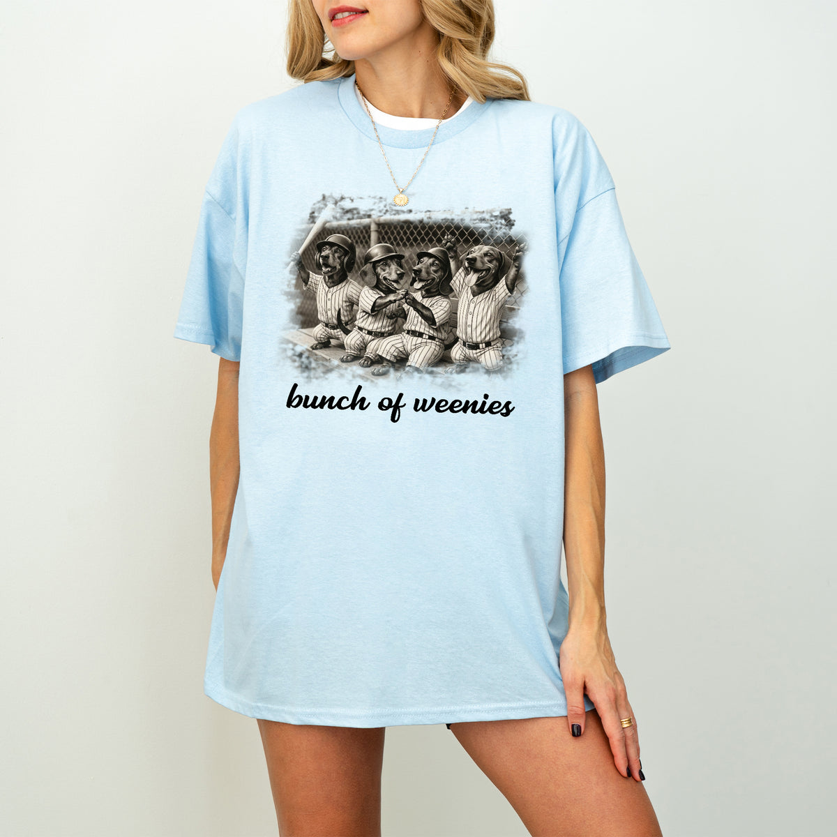 Funny Dachshund Baseball Shirt Bunch of Weenies Dog Mom Tee