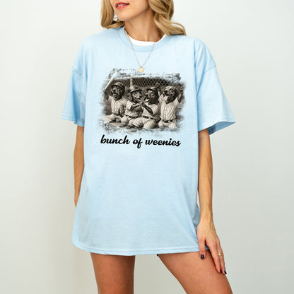 Funny Dachshund Baseball Shirt Bunch of Weenies Dog Mom Tee