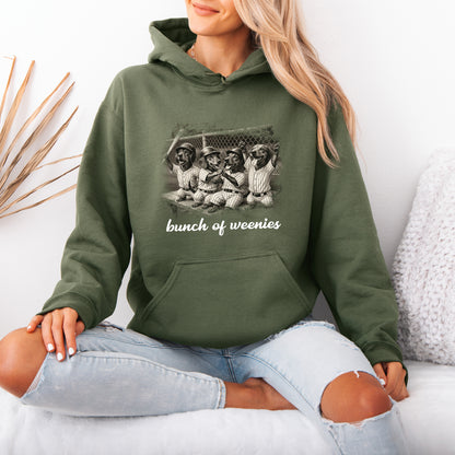 Funny Dachshund Baseball Hoodie Bunch of Weenies Dog Mom