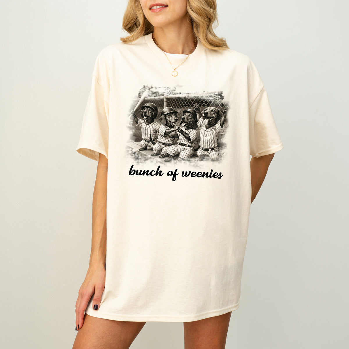 Funny Dachshund Baseball Shirt Bunch of Weenies Dog Mom Tee