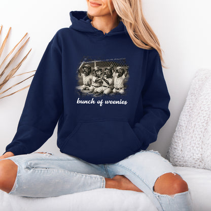 Funny Dachshund Baseball Hoodie Bunch of Weenies Dog Mom