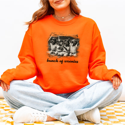Funny Dachshund Baseball Sweatshirt Bunch of Weenies Dog Mom