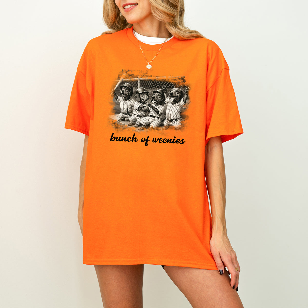 Funny Dachshund Baseball Shirt Bunch of Weenies Dog Mom Tee