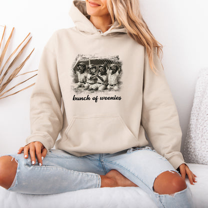 Funny Dachshund Baseball Hoodie Bunch of Weenies Dog Mom