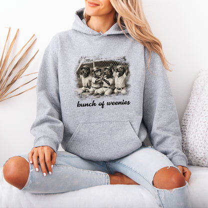 Funny Dachshund Baseball Hoodie Bunch of Weenies Dog Mom