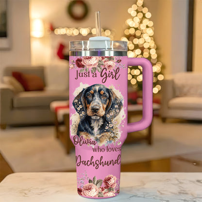 Just A Girl Who Loves Dachshund Tumbler – Personalized Gift