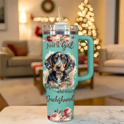 Just A Girl Who Loves Dachshund Tumbler – Personalized Gift