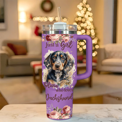 Just A Girl Who Loves Dachshund Tumbler – Personalized Gift