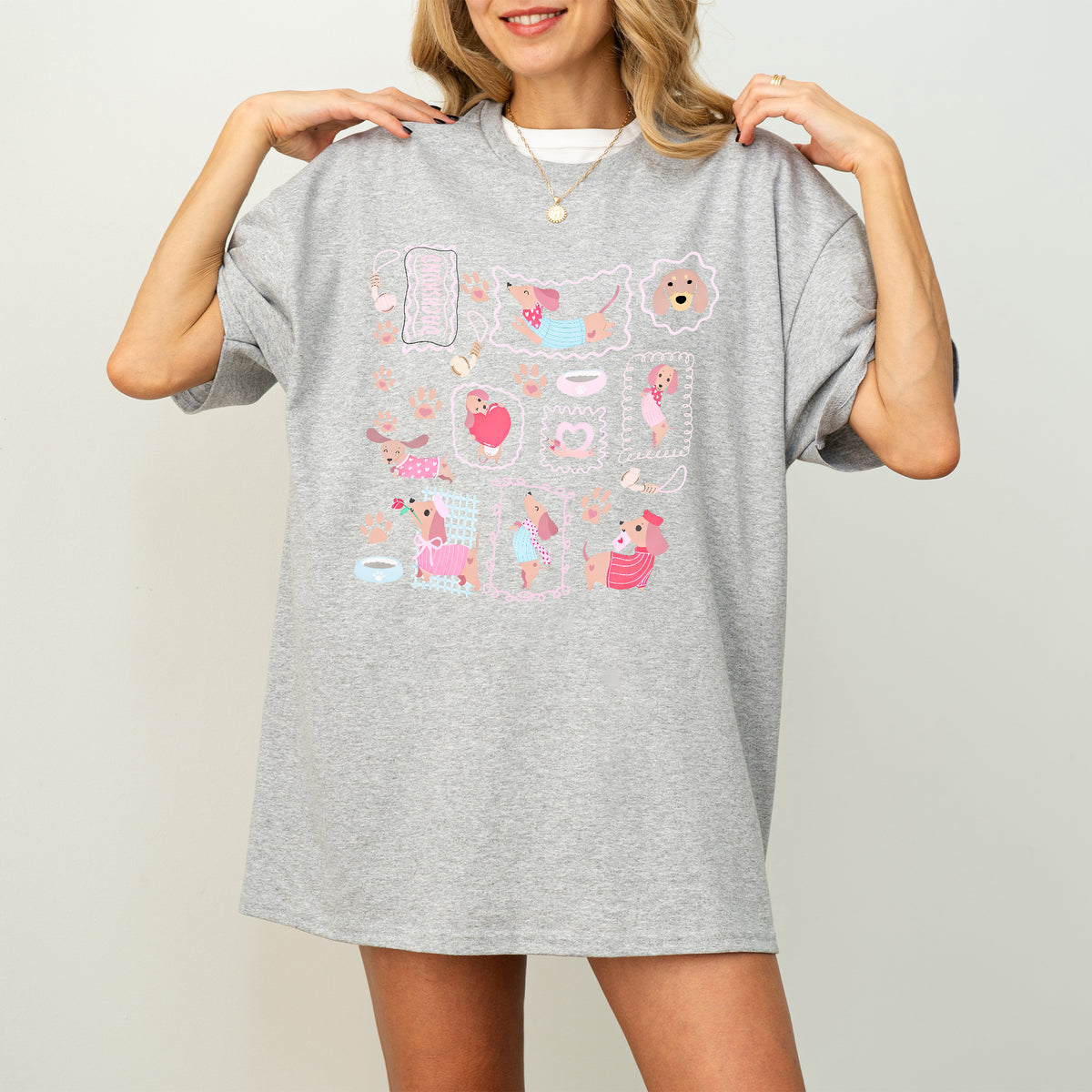 Dachshund Scrapbook Stamp Shirt – Cute Girly Doxie Tee