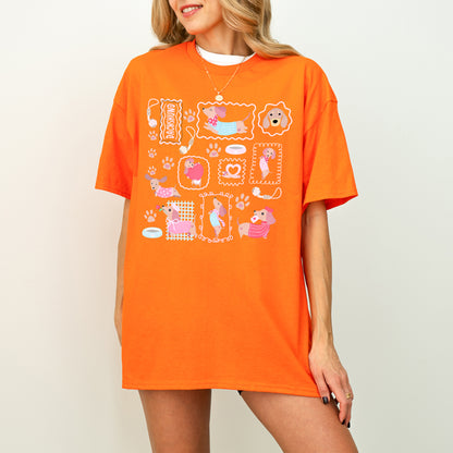 Dachshund Scrapbook Stamp Shirt – Cute Girly Doxie Tee