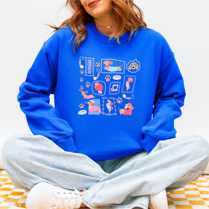 Dachshund Scrapbook Stamp Sweatshirt – Cute Girly Doxie