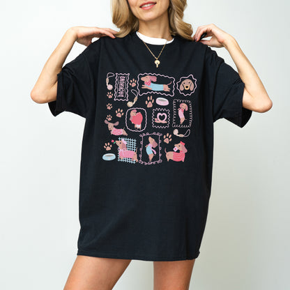 Dachshund Scrapbook Stamp Shirt – Cute Girly Doxie Tee