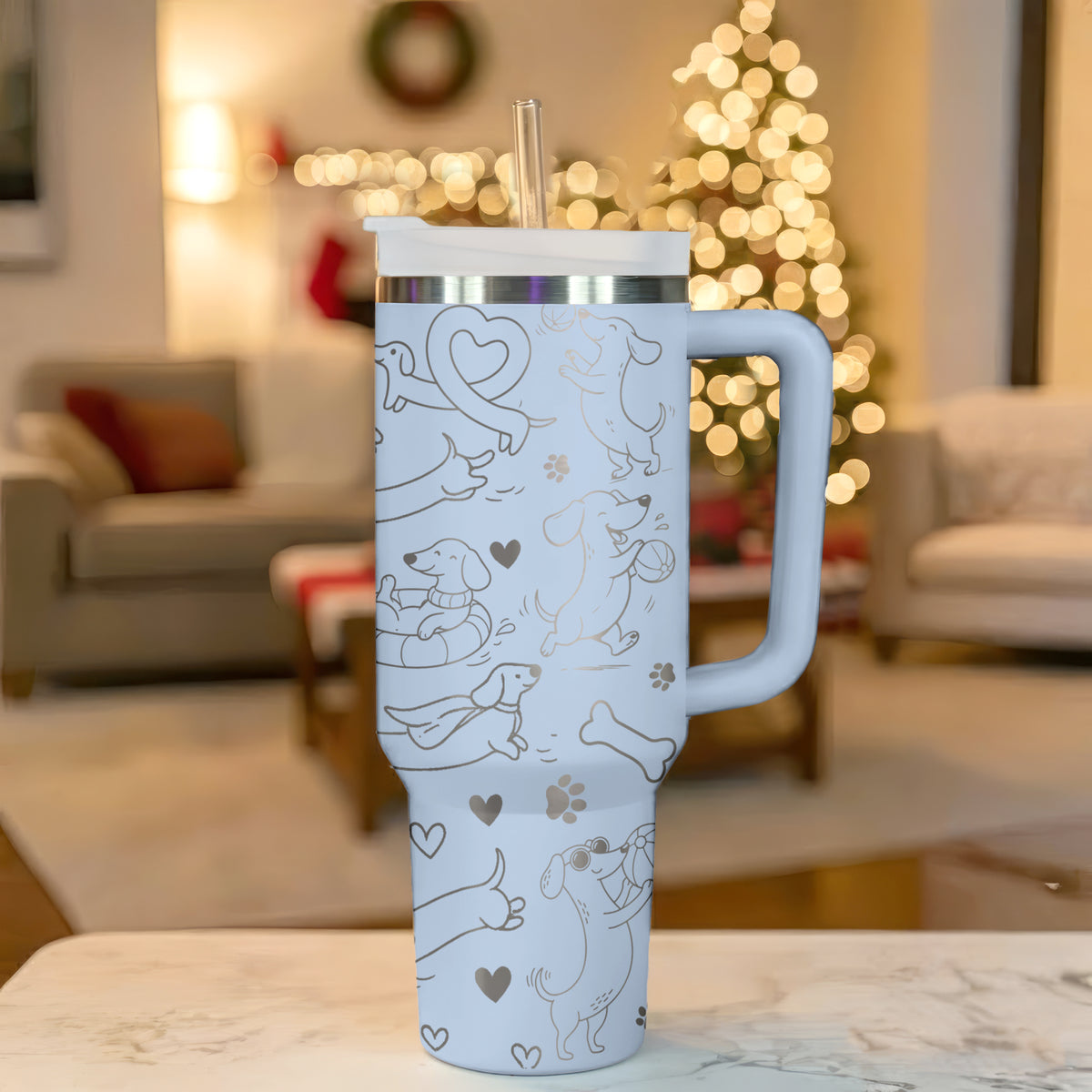 Dachshund Lover 40oz Engraved Stainless Steel Tumbler