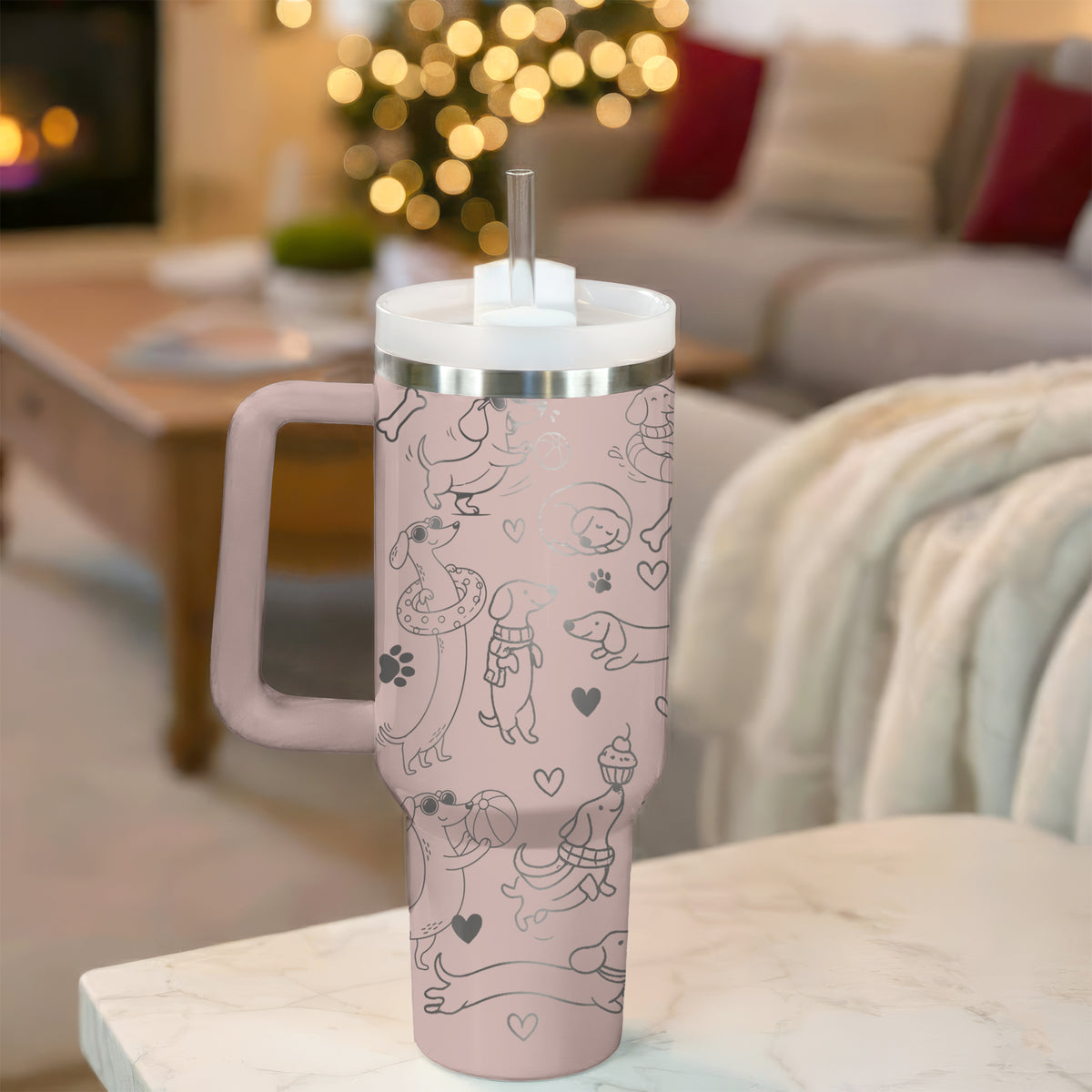 Dachshund Lover 40oz Engraved Stainless Steel Tumbler
