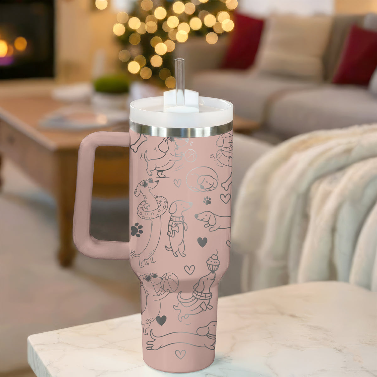 Dachshund Lover 40oz Engraved Stainless Steel Tumbler