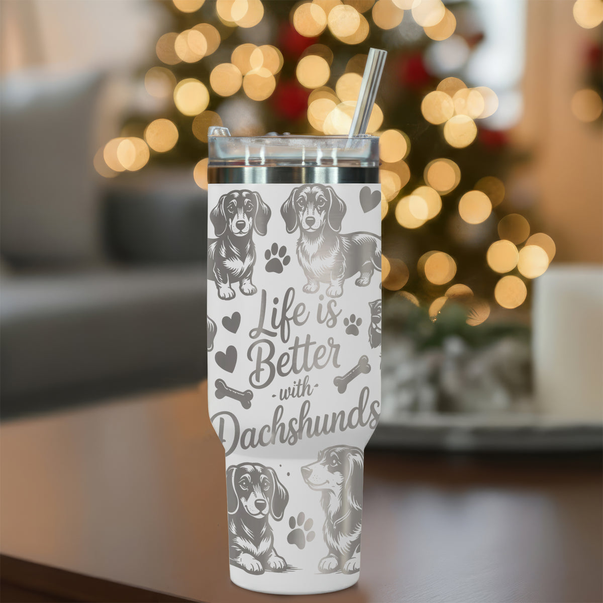 Life Is Better With Dachshunds 40oz Tumbler – Doxie Mom Gift