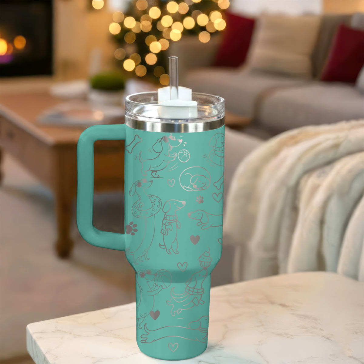 Dachshund Lover 40oz Engraved Stainless Steel Tumbler
