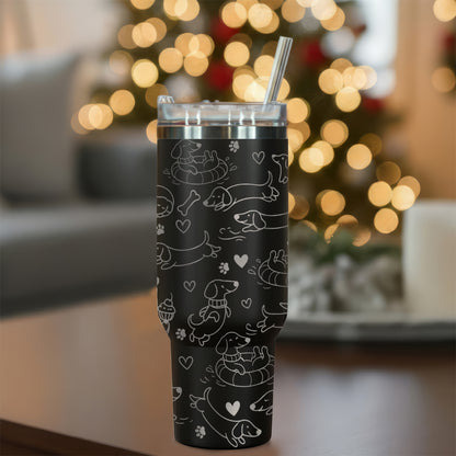 Dachshund Lover 40oz Engraved Stainless Steel Tumbler