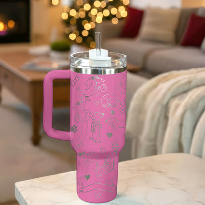 Dachshund Lover 40oz Engraved Stainless Steel Tumbler