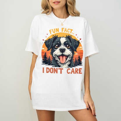 Fun Fact I Don’t Care Funny Dog T-Shirt
