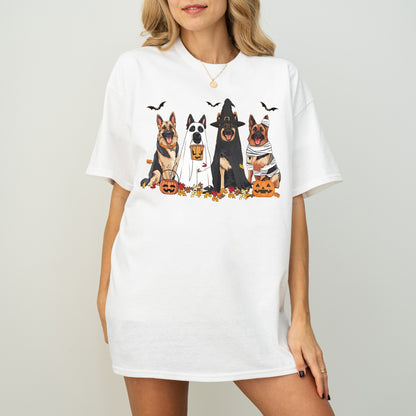 German Shepherd Halloween Shirt – Fall Ghost Dog Gift
