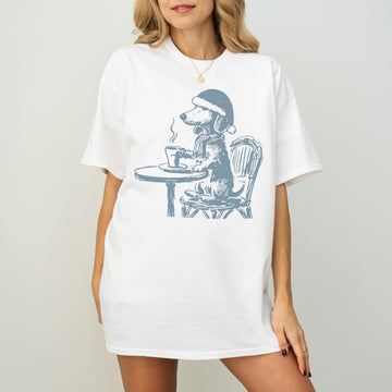 Vintage Dachshund Shirt Funny French Coffee Dog Tee