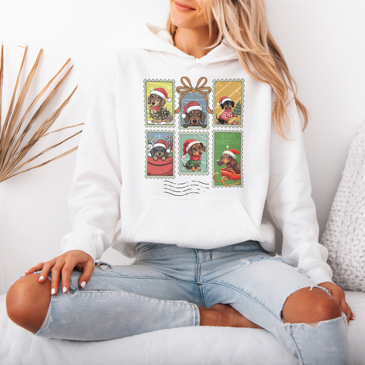 Dachshund Christmas Hoodie Cute Holiday Dog Lover Gift