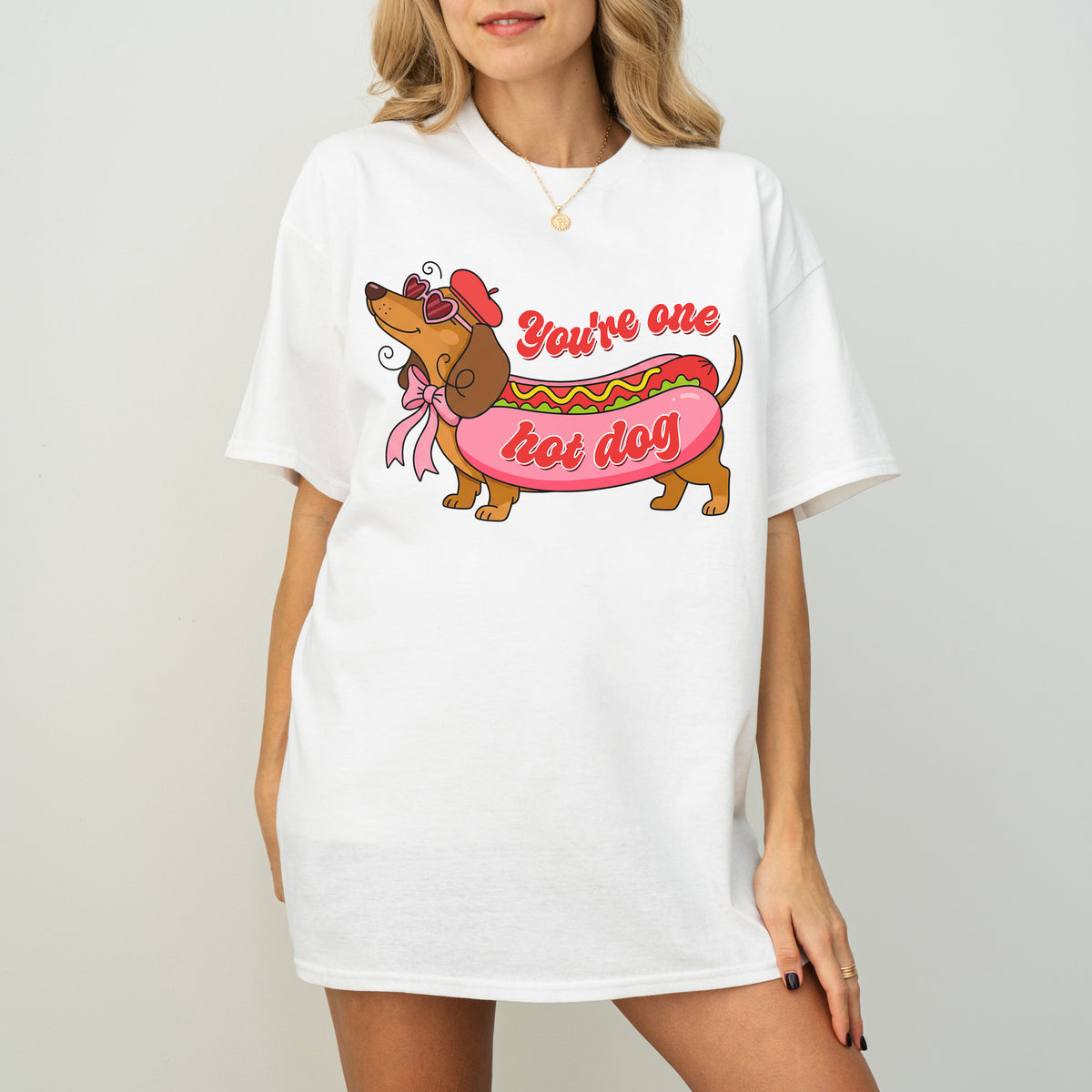 You Are One Hot Dog Dachshund Valentine Shirt