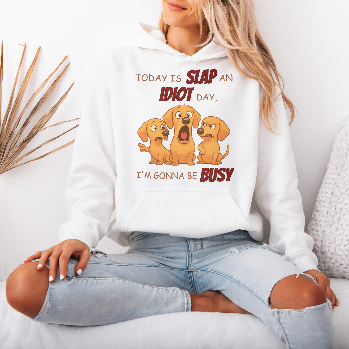 Slap an Idiot Day Dachshund Hoodies