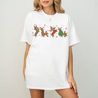 Funny Dachshund Christmas Shirt Dog Lover Gift Xmas Crewneck T