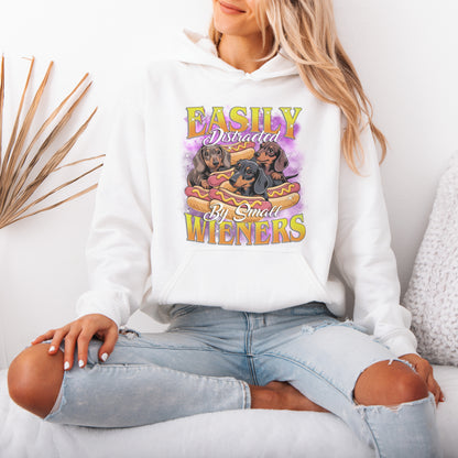 Easily Distracted by Small Wieners Funny Dachshund Hoodie