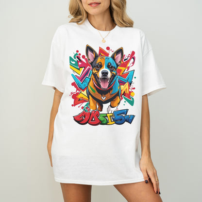 Colorful Graffiti Funny Dog T-Shirt