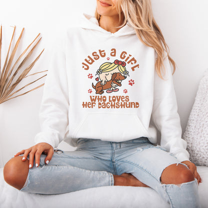 Just a Girl Who Loves Her Dachshund Mom Hoodie