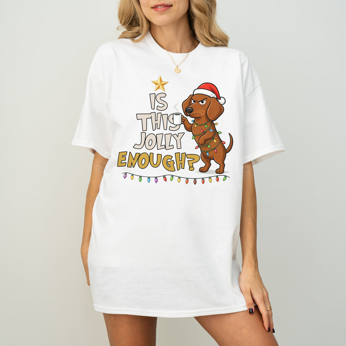 Is This Jolly Enough Dachshund Christmas Shirt