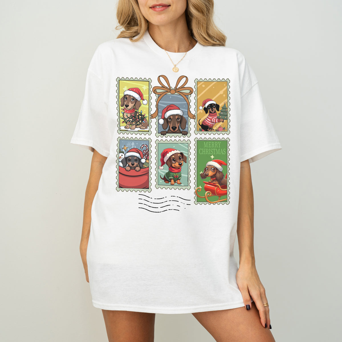 Dachshund Christmas T-Shirt Cute Holiday Dog Lover Gift