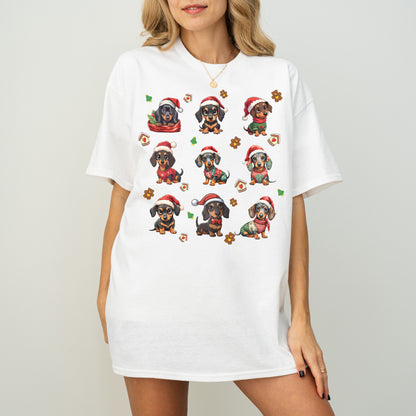 Dachshund Christmas T-Shirt for Dog Lovers and Wiener Dog Moms