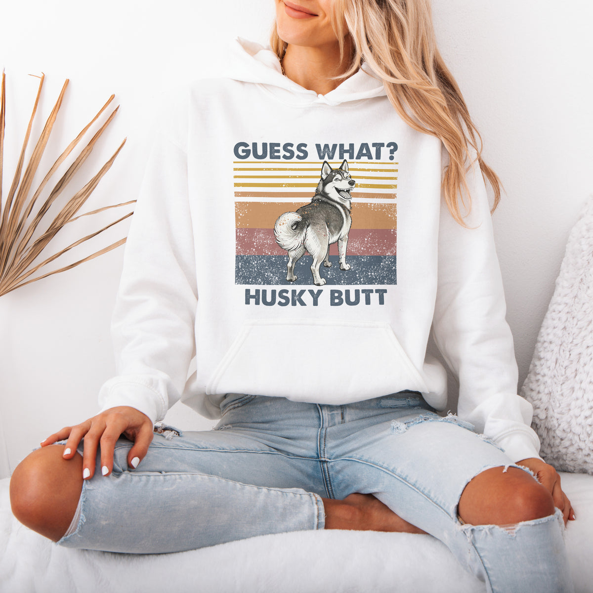 Guess What Husky Butt Hoodie – Funny Dog Lover Gift