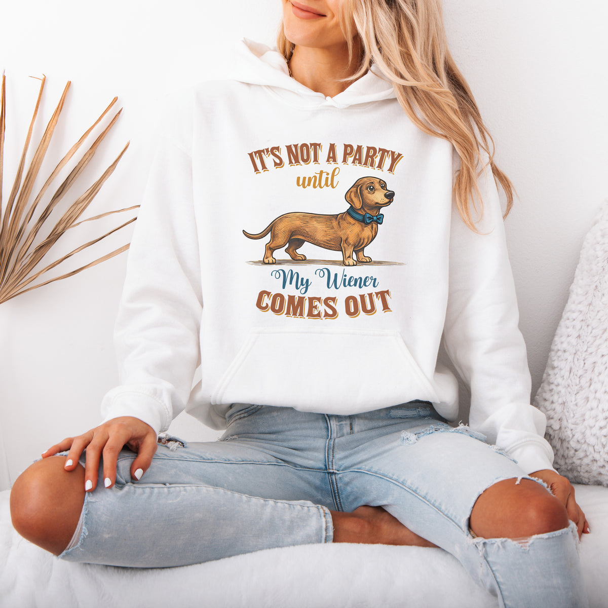 Funny Dachshund Hoodie Wiener Dog Party Gift