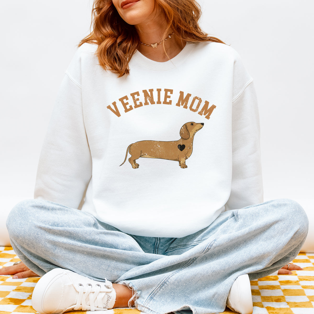 Veenie Mom Dachshund Mom Sweatshirt Pet Lover Gift