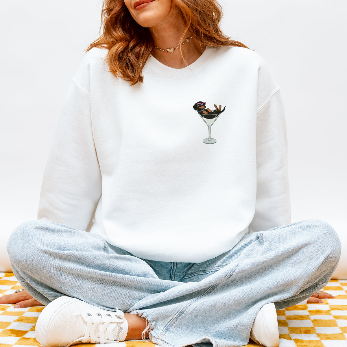 Weenies and Martinis Dachshund Sweatshirt Cute Gift
