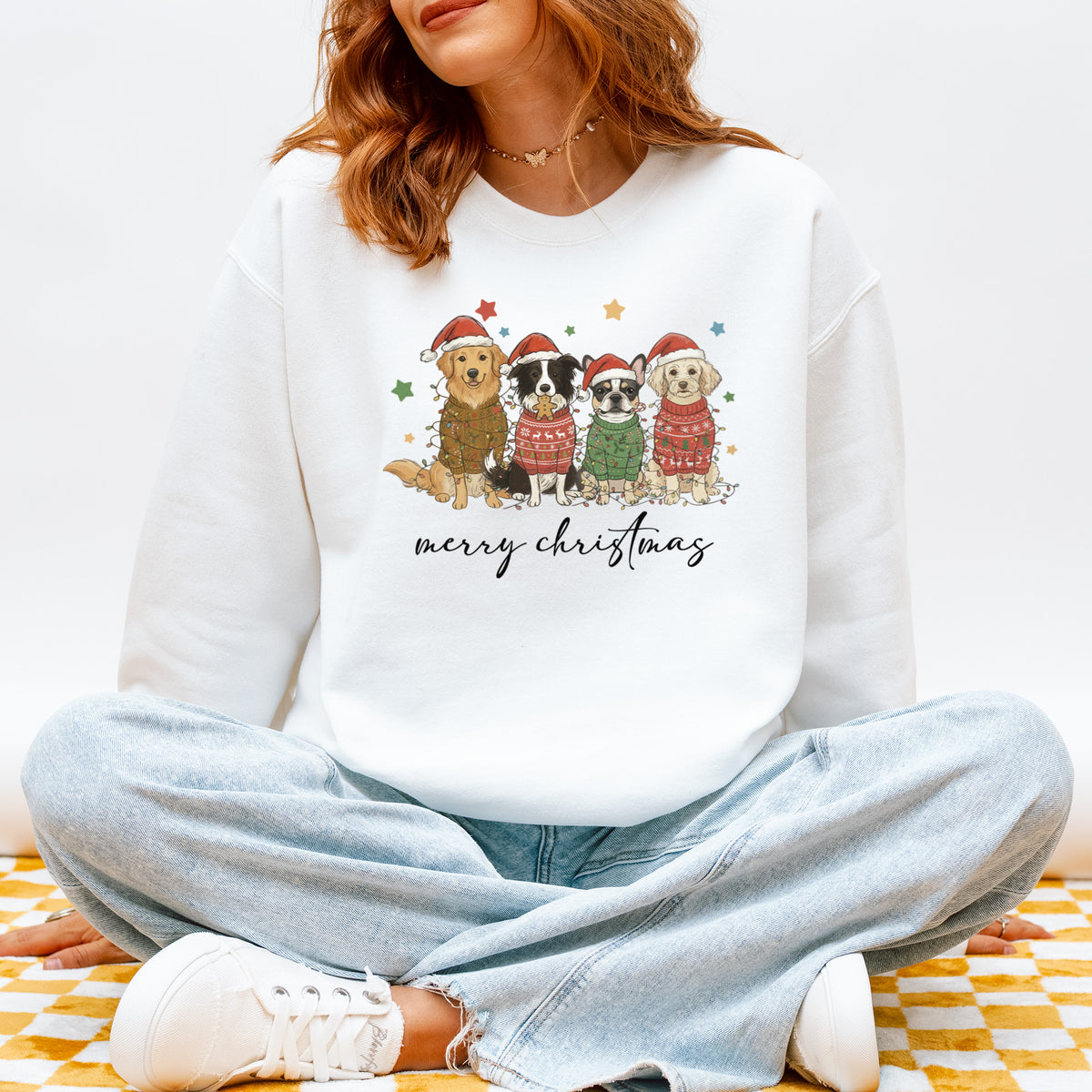 Merry Christmas Dogs Sweatshirt – Cute Holiday Puppy Dog Gift