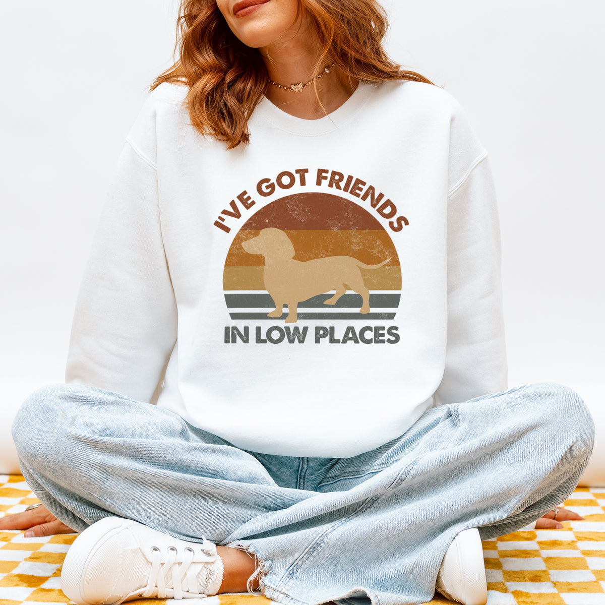 Friends in Low Places Dachshund Sweatshirt