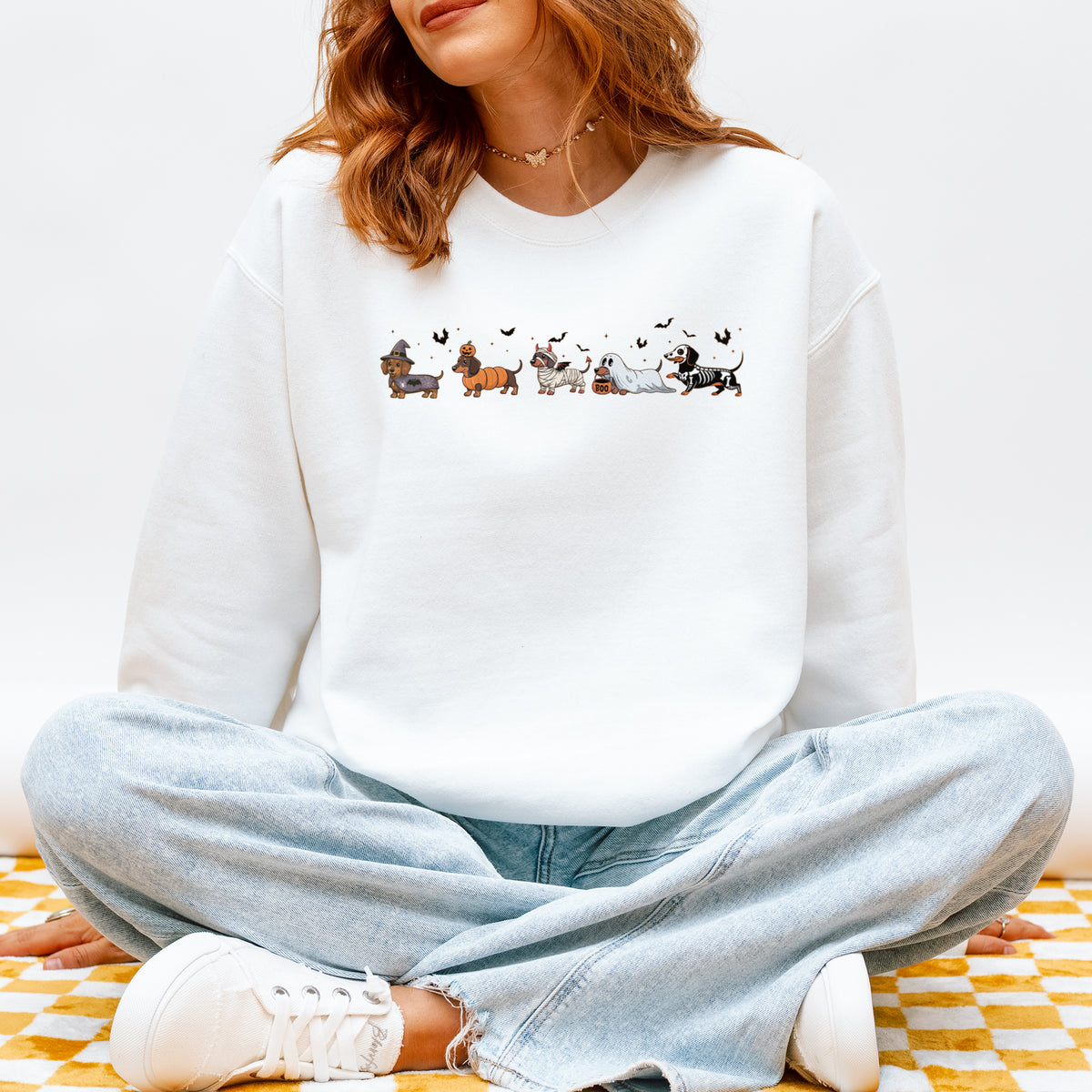 Dachshund Halloween Sweatshirt – Cute Ghost Spooky Gift